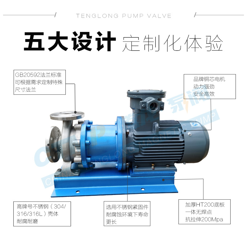 不锈钢磁力泵设计特点