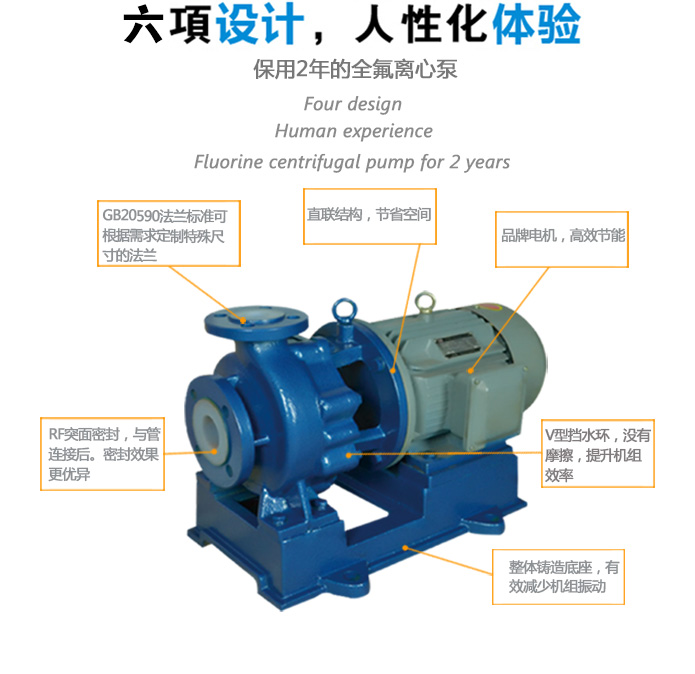 衬氟离心泵设计特点